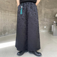 Load image into Gallery viewer, Jacquard Wide-Leg Fringed Trousers