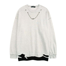 Load image into Gallery viewer, Loose Ripped Fake Two Piece Sweatshirt