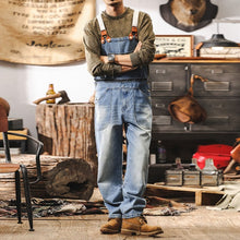 Load image into Gallery viewer, Vintage Loose Cargo Denim Overalls with Detachable Straps