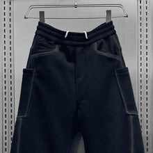 Load image into Gallery viewer, Solid Color Striped Casual Scimitar Pants