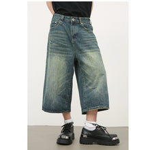 Load image into Gallery viewer, Summer Retro Blue Denim Shorts