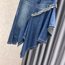 Load image into Gallery viewer, Irregular Patchwork Denim Skirt