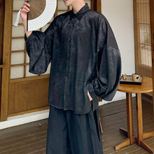 Load image into Gallery viewer, Long-sleeved Patterned Jacquard Loose Casual Shirt