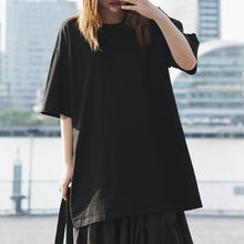 Load image into Gallery viewer, Black Loose Short Sleeve T-shirt
