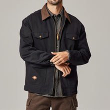 Load image into Gallery viewer, Colorblock Workwear Lapel Washed Jacket