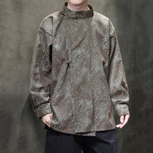 Load image into Gallery viewer, Vintage Python Jacquard Disc-button Shirt