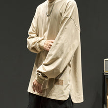 Load image into Gallery viewer, Round Neck Loose Side Slits T-shirt