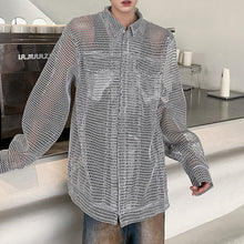 Load image into Gallery viewer, Mesh See-through Casual Shirt