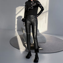 Load image into Gallery viewer, Retro Zipper PU Leather Pants