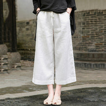 Load image into Gallery viewer, Drawstring Linen Thin Wide-Leg Pants