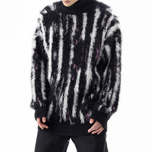 Load image into Gallery viewer, Loose Turtleneck Vertical Striped Sweater