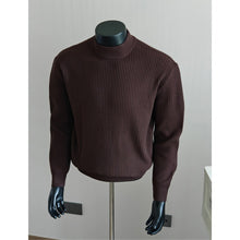 Load image into Gallery viewer, Striped Crew Neck Textured Knit Sweater