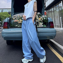 Load image into Gallery viewer, Striped Straight Casual Floor Mopping Trousers