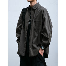 Load image into Gallery viewer, Japanese Retro Textured Long-sleeved Shirt