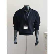 Load image into Gallery viewer, Seagull Collar Long-sleeved Knit Sweater