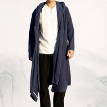 Load image into Gallery viewer, Retro Cotton Linen Mid-length Cape Jacket