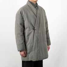Load image into Gallery viewer, Loose Diagonal Placket Cotton-linen Jacket