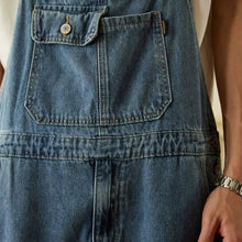 Load image into Gallery viewer, Retro Straight-Leg Cargo Denim Overalls
