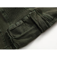 Load image into Gallery viewer, Street Multi-pocket Zipper Pleated Elastic Slim-fit Pants