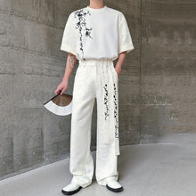 Load image into Gallery viewer, Embroidered Dark Pattern Casual Wide-leg Pants