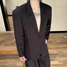 Load image into Gallery viewer, Loose Slit Suit Jacket Straight Casual Trousers Two-piece Suit