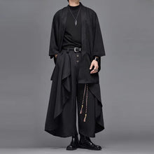 Load image into Gallery viewer, Japanese Retro Faux Two-piece Wide-leg Cropped Trousers