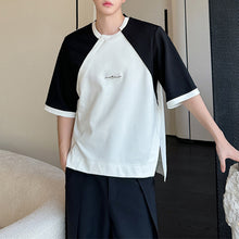 Load image into Gallery viewer, Black and White Contrast Casual T-shirt