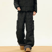 Load image into Gallery viewer, Multi-pocket Lamb Wool Cotton Plus Velvet Thickened Wide-leg Pants