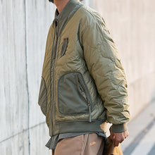 Load image into Gallery viewer, Contrast Color Diamond Pattern Thick Warm Cotton Jacket