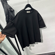 Load image into Gallery viewer, Fake Two-piece Loose Round Neck T-shirt