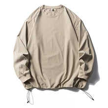 Load image into Gallery viewer, Retro Solid Color Drawstring Quick-drying Shirt