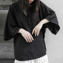 Load image into Gallery viewer, Stand Collar Oversized Cuff T-shirt