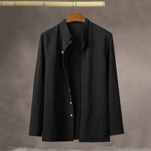 Load image into Gallery viewer, Vintage Stand Collar Cotton and Linen Shirt