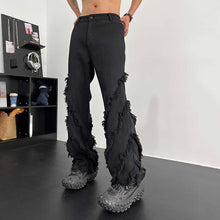 Load image into Gallery viewer, Button Frayed Fringed Jeans
