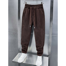 Load image into Gallery viewer, Mid-rise Loose-fitting Corduroy Track Pants
