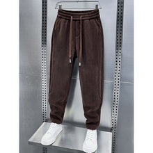 Load image into Gallery viewer, Mid-rise Loose-fitting Corduroy Track Pants