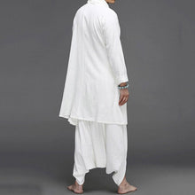 Load image into Gallery viewer, Vintage Cotton and Linen Loose Meditation Cape Jacket Harem Pants Two-piece Set
