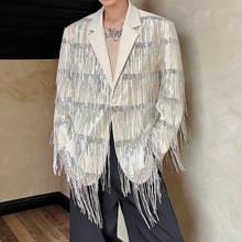 Load image into Gallery viewer, Tassel Sequin Double-Layer Mesh Stage Party Blazer