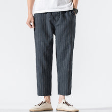 Load image into Gallery viewer, Cotton and Linen Striped Pants
