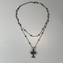 Load image into Gallery viewer, Black Cross Stacking Necklace