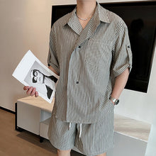 Load image into Gallery viewer, Striped Lapel Casual Suit