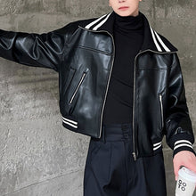 Load image into Gallery viewer, Retro Large Lapel Pu Leather Jacket