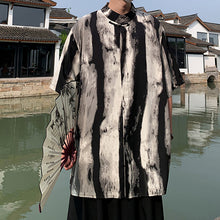 Load image into Gallery viewer, Stand Collar Tie-dye Retro Shirt