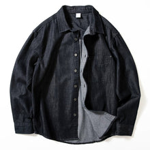 Load image into Gallery viewer, Loose Fit Casual Collar Long Sleeve Denim Shirt Jacket