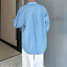 Load image into Gallery viewer, Loose-Fit Striped Collared Shirt