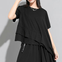 Load image into Gallery viewer, Women's Batwing Loose-fitting Waist Patchwork T-shirt