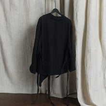 Load image into Gallery viewer, Pile Collar Art Aesthetic Belted Cardigan Top