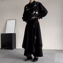 Load image into Gallery viewer, Irregular Retro Layered Draped Wide-leg Culottes