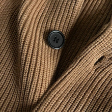 Load image into Gallery viewer, Heavyweight Cotton Crewneck Button Up Knitted Cardigan