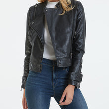Load image into Gallery viewer, PU Leather Short Slim Jacket